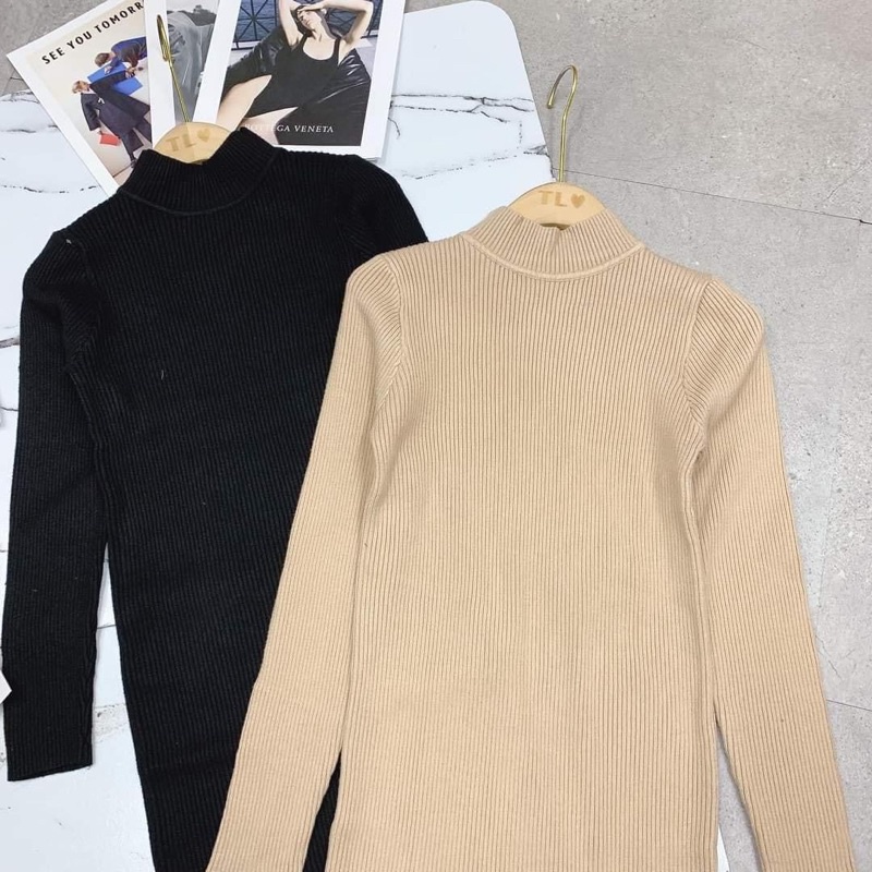 Đầm len,váy len cổ 3p dáng dài chất len tăm ôm body tôn dáng