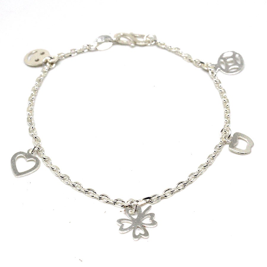 Lắc tay nữ bạc 925 HIMI LTU001 kiểu hàn quốc bạc thật đơn giản sáng đẹp - BẠC HIỂU MINH