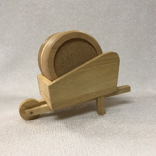 Bộ lót ly xe cút kít có tặng hộp để tặng quà tặng quà lưu niệm