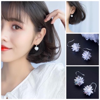Bông tai bạc nữ móc tuyết