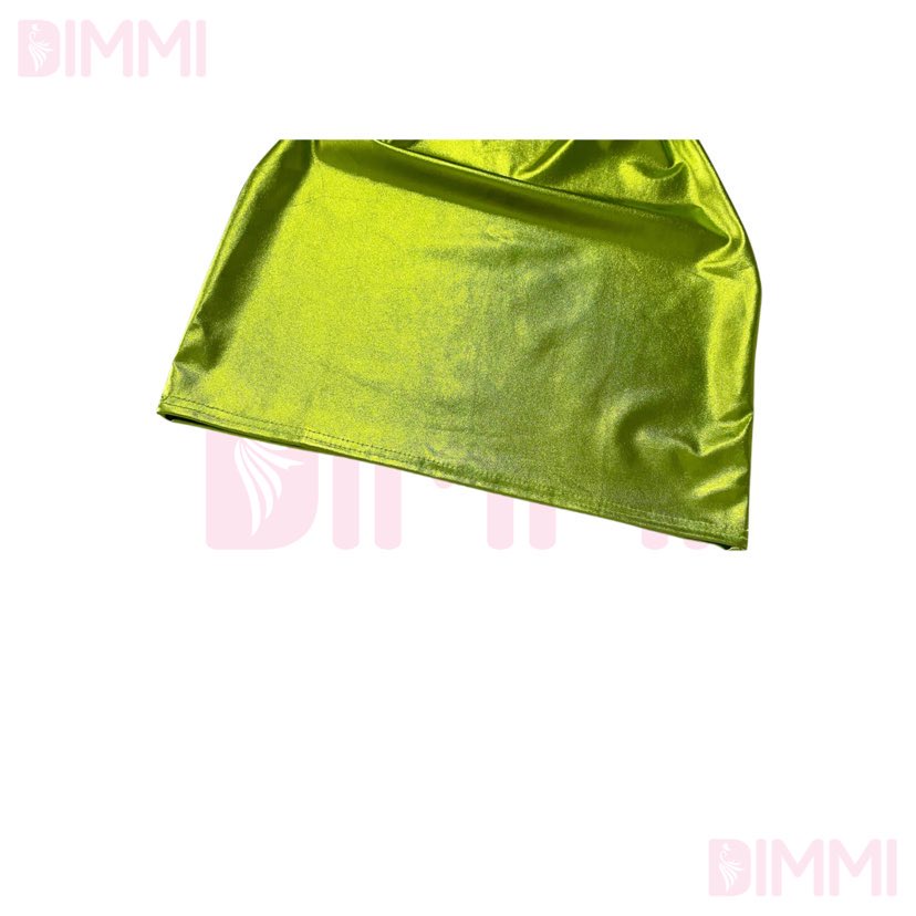 Đầm Da Vinyl Bóng Xanh Lá