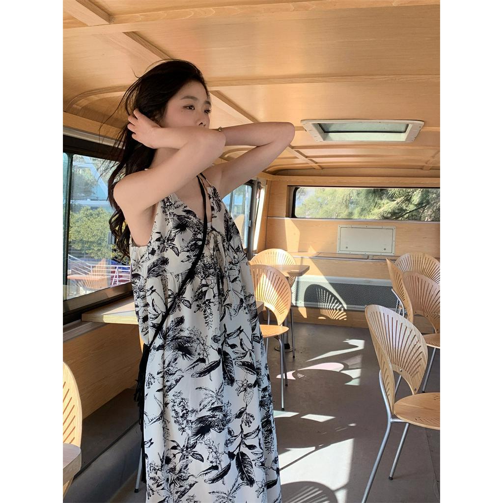 63378 Phong Cách Mới Váy Yếm Vẽ Mực