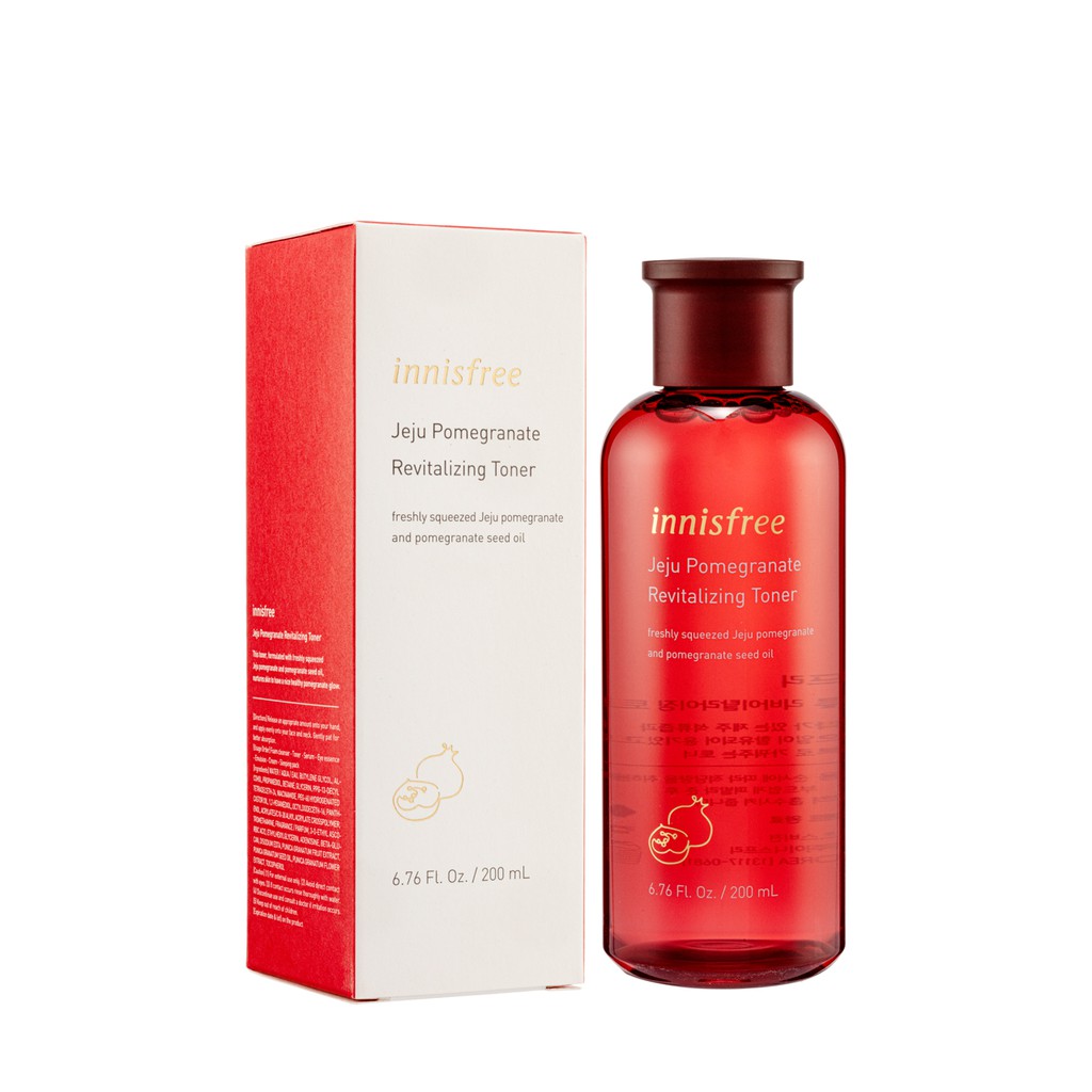 Nước hoa hồng Innisfree Toner 200ml (trà xanh Green tea & lựu đỏ Pomegranate)