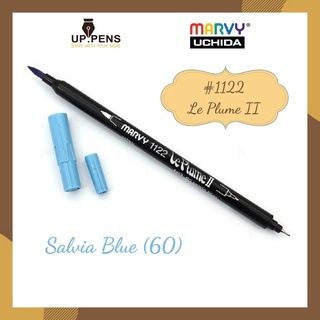 Bút brush viết calligraphy hai đầu Marvy 1122 - Màu xanh dương pastel (Salvia Blue - 60)