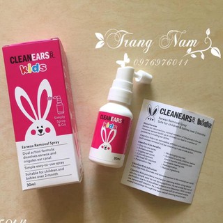Xịt tan ráy tai thỏ Clearears Kids 30ml (Úc)