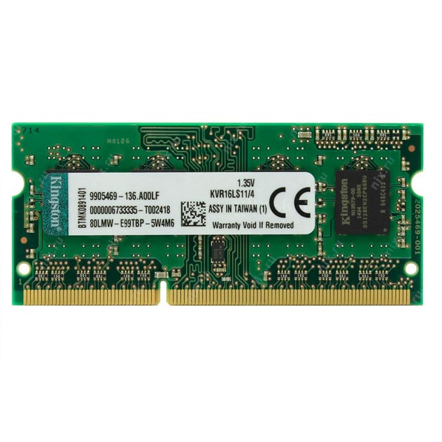 Ram Laptop Kingston DDR3 4GB PC3L 1600MHz 1.35V - Bảo hành 36 tháng