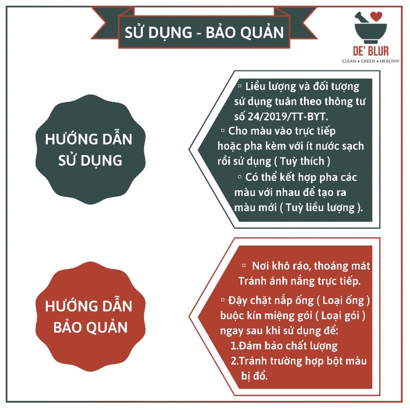 Phụ Gia Thực Phẩm / Bột Màu Thực Phẩm Mỹ Hoà Loại Ống & Loại Gói  Đảm Bảo Chất Lượng / Tuyệt Đối An Toàn