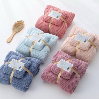 Set 2 khăn lông cừu H.Quốc siêu mềm mại, siêu thấm hút