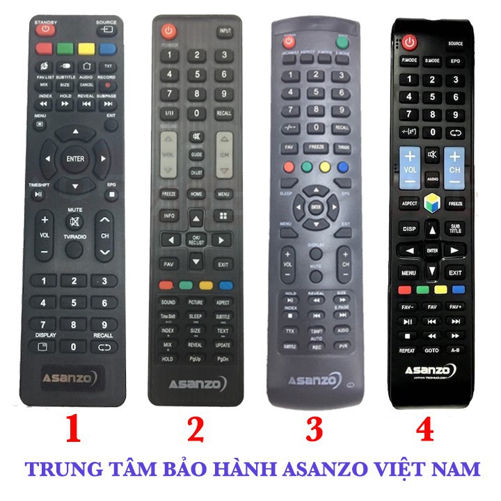 Điều Khiển Tivi ASANZO các mẫu có sẵn [CHỌN MẪU]