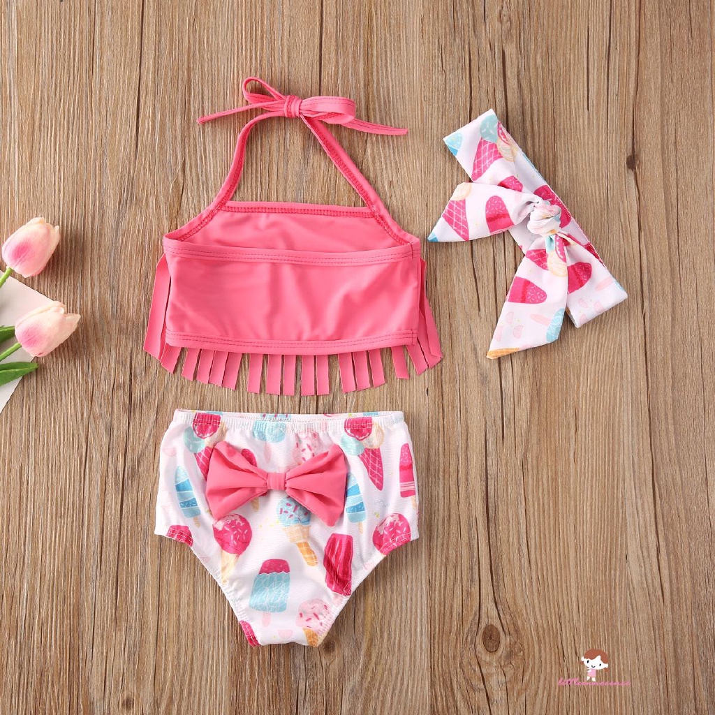 Bộ Đồ Bơi Bikini In Hoa Cho Bé Gái Từ 0-3 Tuổi