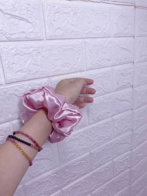 Scrunchies - cột tóc vải chất phi lụa [ Giá sỉ ]