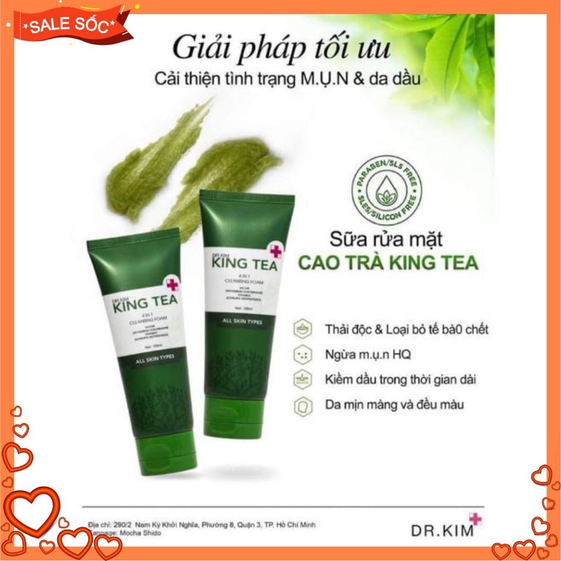 SỬA RỮA MẶT CAO TRÀ KING TEA 70ml