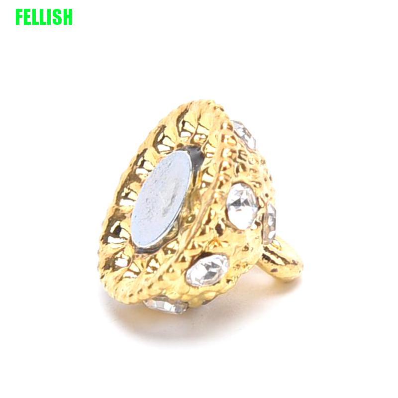 Set 5 Móc Khóa Nam Châm Bằng Kim Loại Đính Đá Chuyên Dụng Làm Đồ Trang Sức