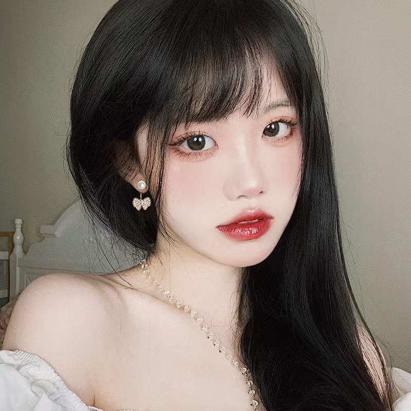 Đôi Bông Tai Mạ Bạc 925 Hình Nơ Đính Đá Xinh Xắn Cho Nữ