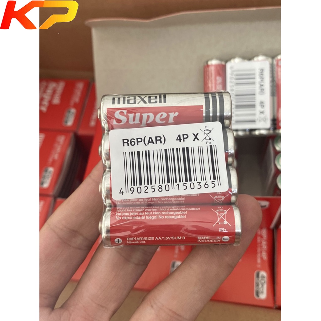 Pin AA 1.5v Maxell R6P4P Super Power ACE _