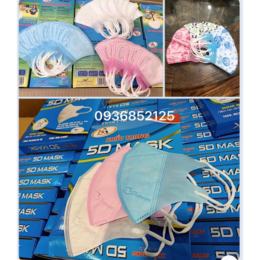 10 hộp khẩu trang 5D mask NAM ANH người lớn, bé 8t trở lên | BigBuy360 - bigbuy360.vn