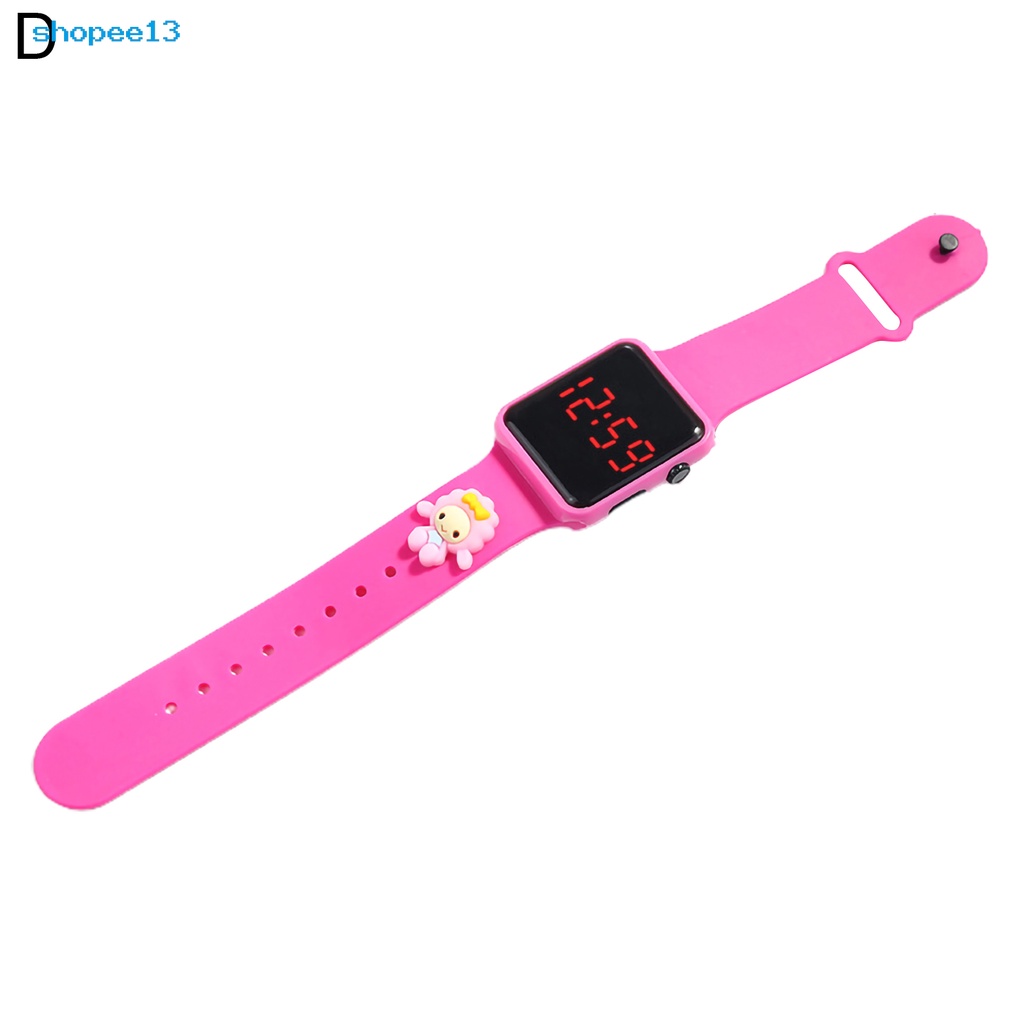 Đồng Hồ Đeo Tay Mặt Vuông Họa Tiết Hoạt Hình Sáng Tạo Cho Bé