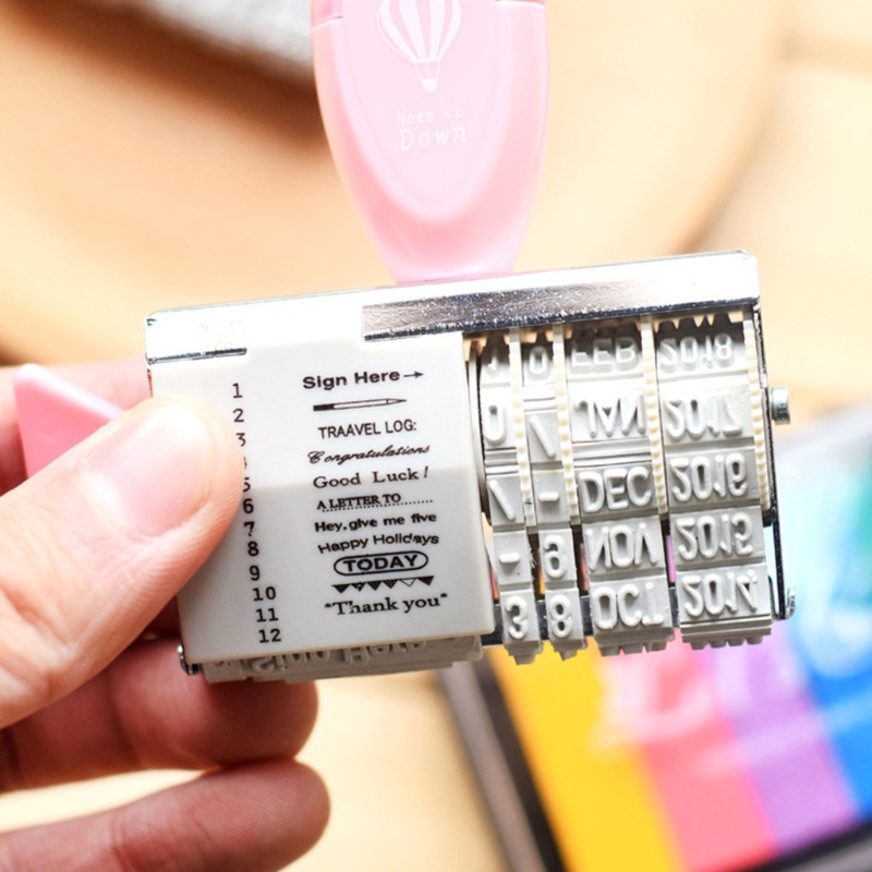 Con Dấu In Ngày Tháng Năm Thiết Kế Nắp Lật Sáng Tạo Phong Cách Vintage