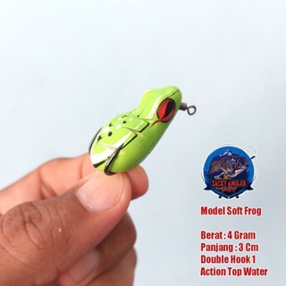 Mồi Câu Cá Hình Ếch Mềm 3Cm