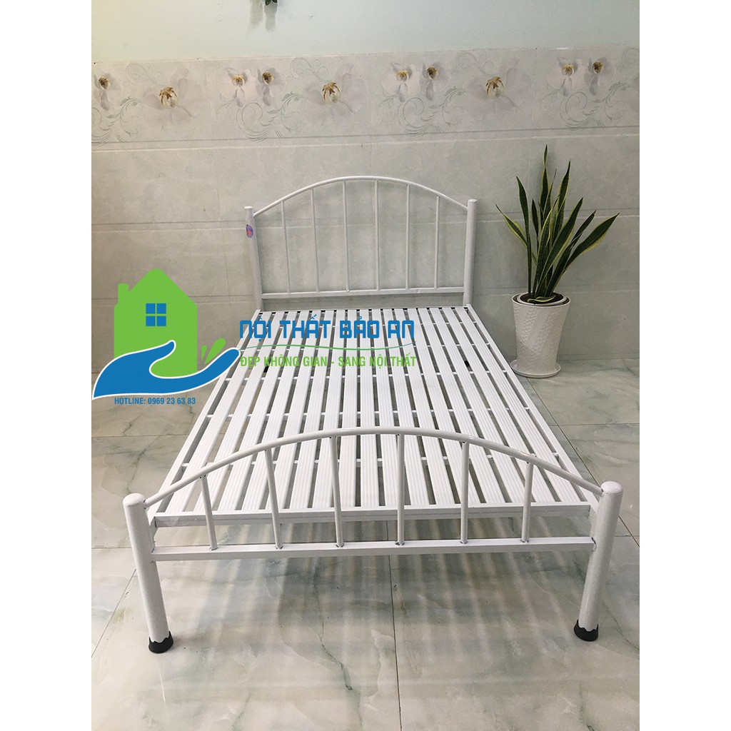 Giường sắt mỹ nghệ nhiều kích thước từ 1m đến 1m8 mẫu 04 - Bảo An | BigBuy360 - bigbuy360.vn