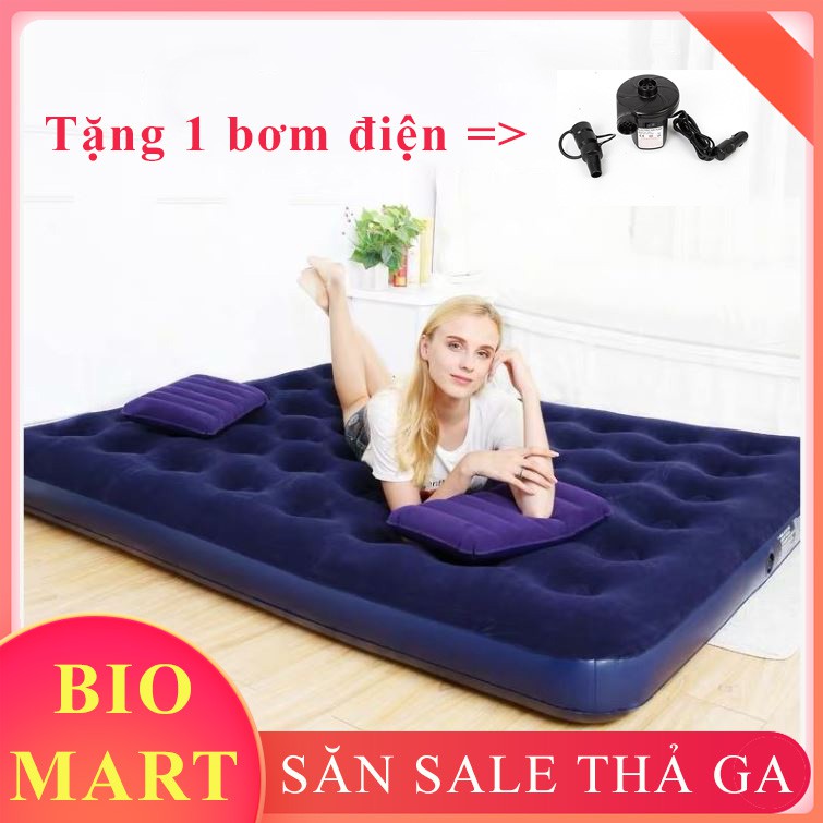 Đệm hơi cao cấp tặng kèm bơm điện - Đệm bơm hơi 185x76x22 - Nệm hơi 67000  TẶNG BƠM ĐIỆN - BIO