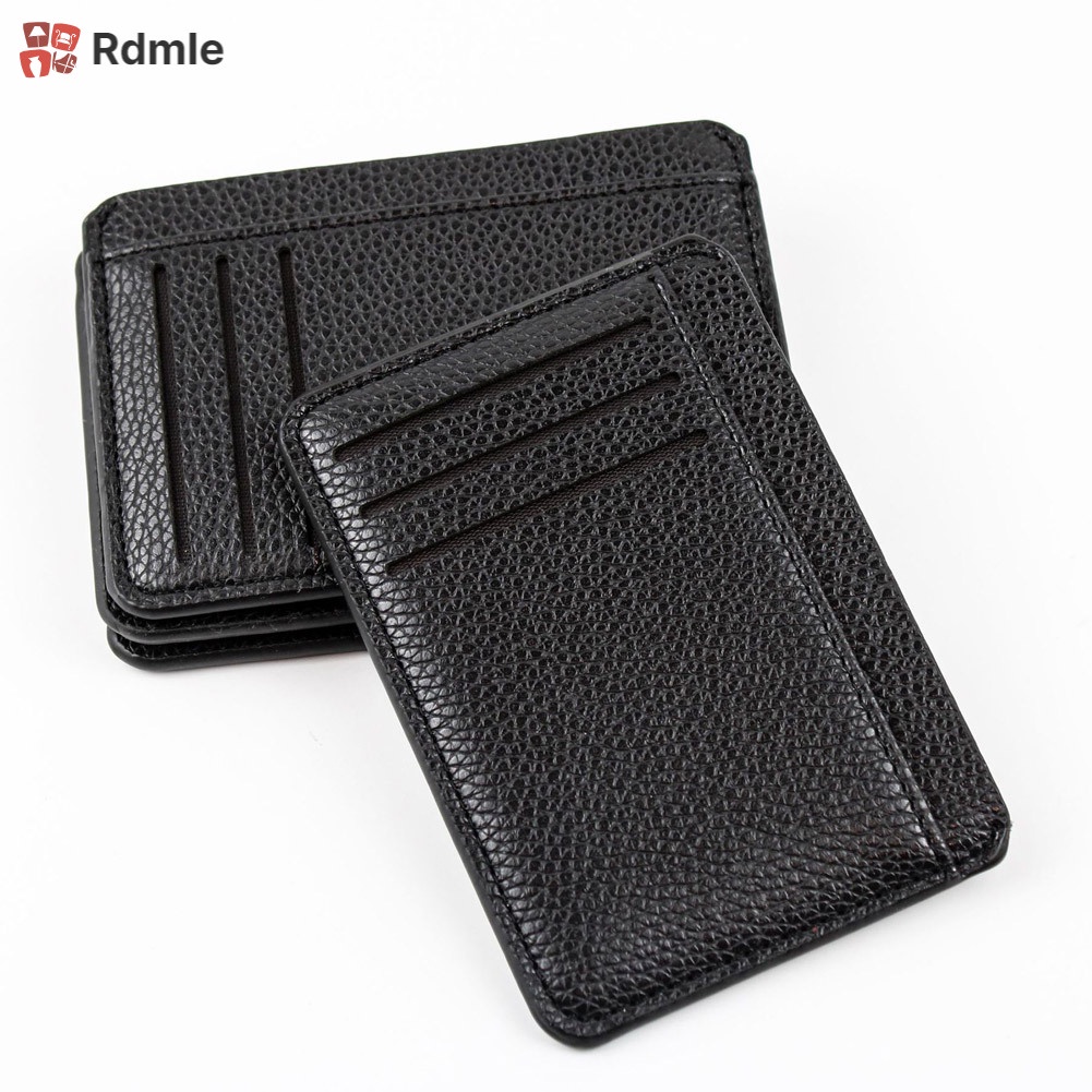 Bóp Da pu Màu Trơn Có Khoá Kéo Cho Nam Ví