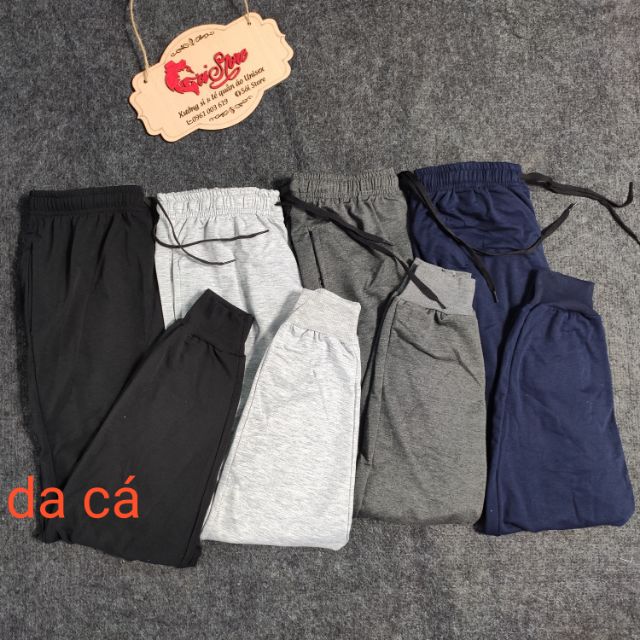 [Mã SKAMSALEP6 giảm 10% TỐI ĐA 100K đơn150K] Quần jogger nam nữ thun da cá/nỉ bigsize thể thao/gym