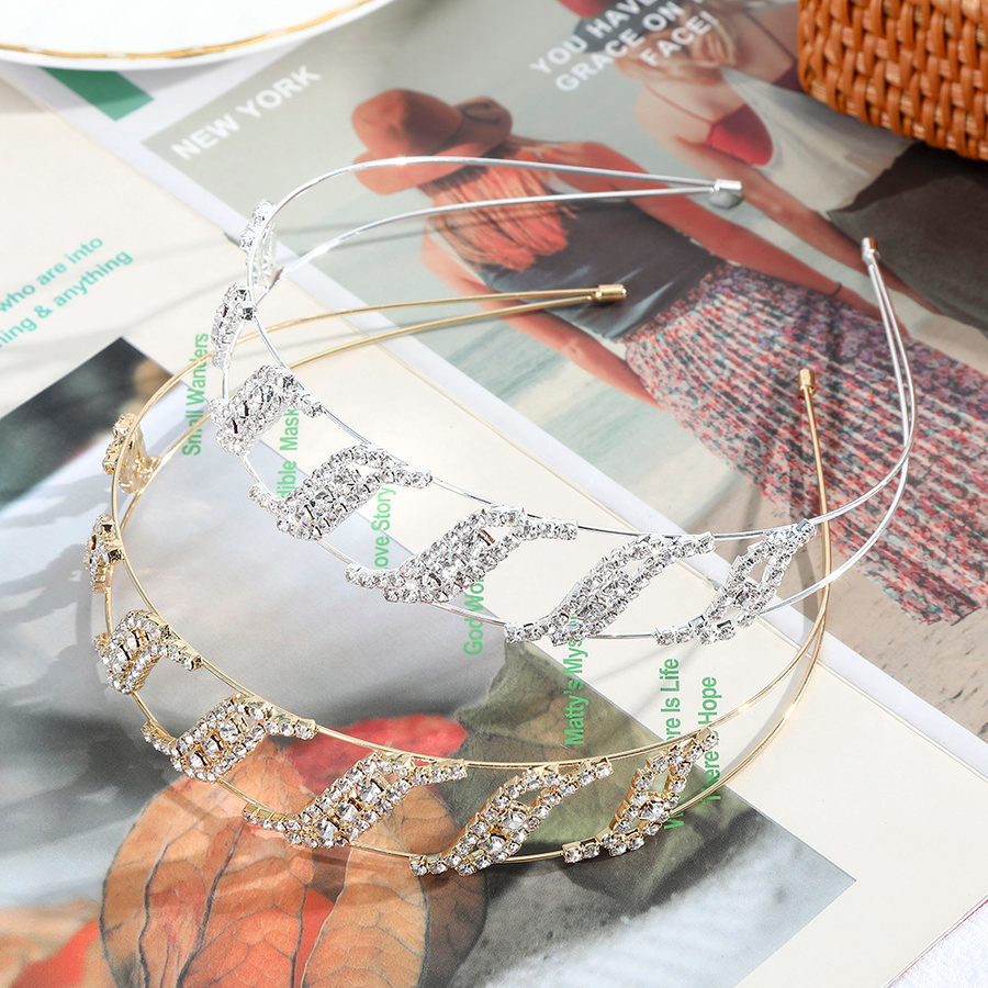 Băng đô hợp kim đính đá lấp lánh phong cách Hàn Quốc