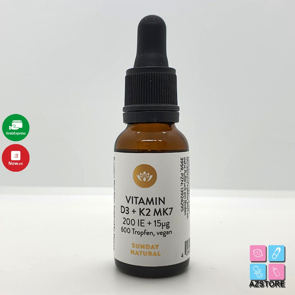 Vitamin D3k2 - Bổ xung vitamin D3 K2 Sunday Natural Đức