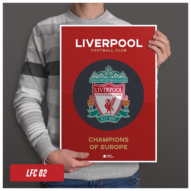 Poster Hình Cầu Thủ Bóng Đá Liverpool A3