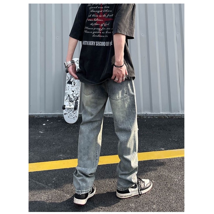Quần Jean Rách Dáng Bút Chì Phong Cách Hip Hop Mới 2023 Cho Nam