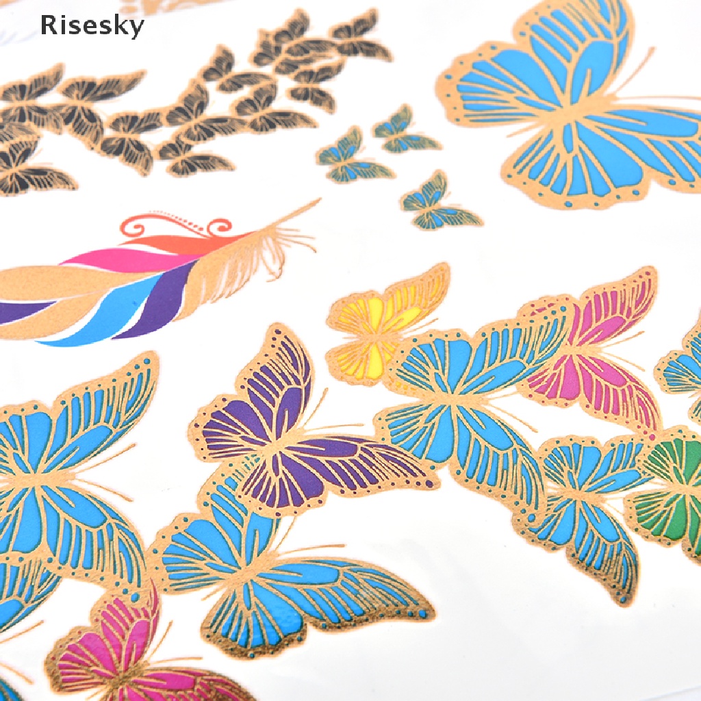 1 Miếng Dán Hình Xăm Màu Vàng Gợi Cảm Chống Thấm Nước Dễ Thương