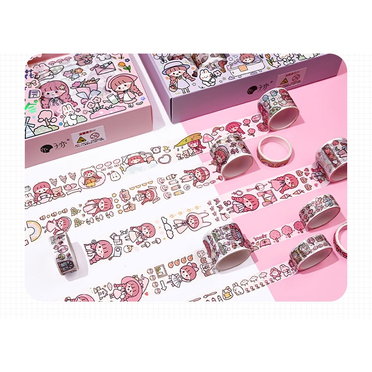 Miếng Dán Trang Trí Sổ Tay Kèm Hộp Đựng Thiết Kế Dễ Thương