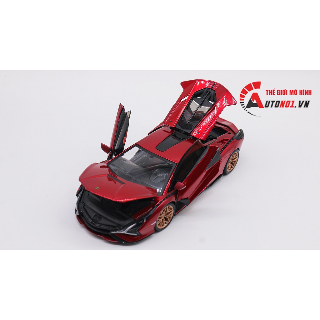 MÔ HÌNH XE LAMBORGHINI SIAN FKP 37 FULL KÍNH, FULL OPEN 1:24 BBURAGO