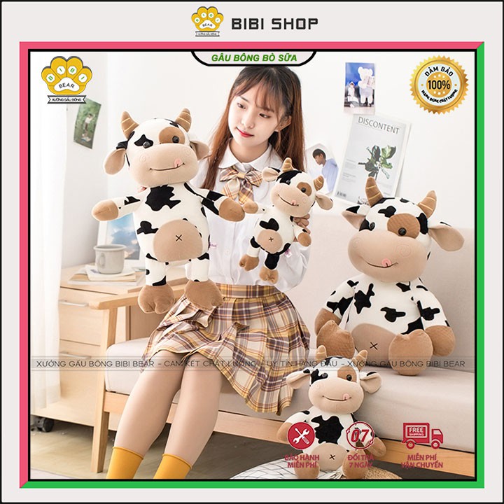 Gấu bông bò sữa siêu đẹp siêu cute, Gấu bông sang trọng, Đồ chơi thú bông