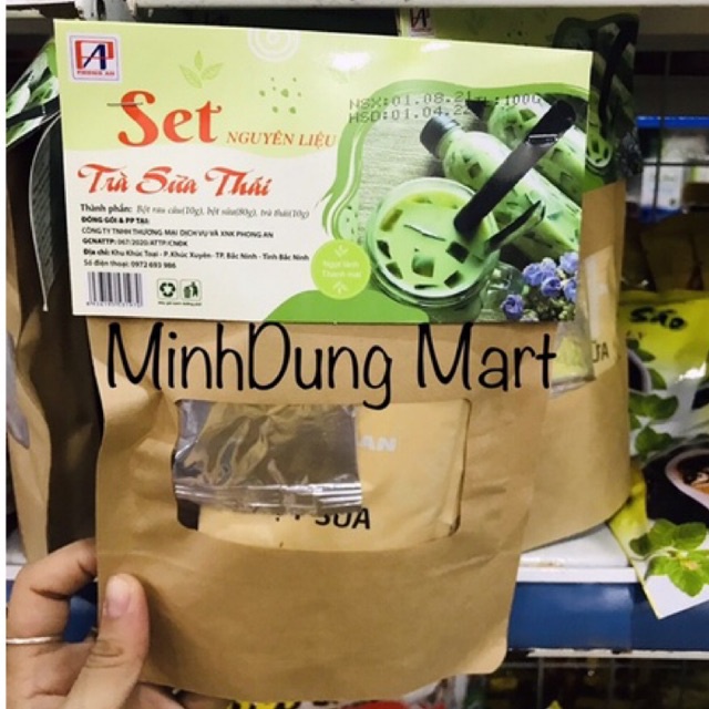 Set nguyên liệu trà sữa thái đầy đủ gói 100g