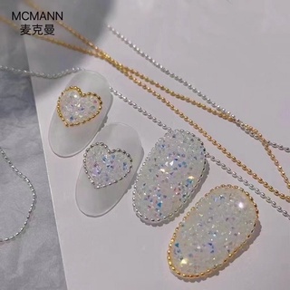 Dây bi đính móng mềm dễ uốn (hơn 95cm), phụ kiện trang trí móng