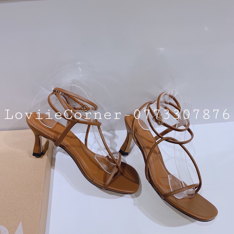 GUỐC NỮ CAO GÓT LOVIIECORNER - DÉP ĐẾ VUÔNG XỎ NGÓN 3 PHÂN G210401 D200821