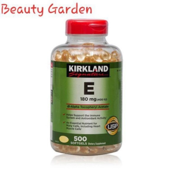 XẢ XẢ XẢ Vitamin E 400 IU 500 Viên Kirkland Của Mỹ 🍀Đẹp Da, Làm Chậm Lão Hóa  [ Uy Tín+Chính Hãng+Date mới] XẢ XẢ XẢ