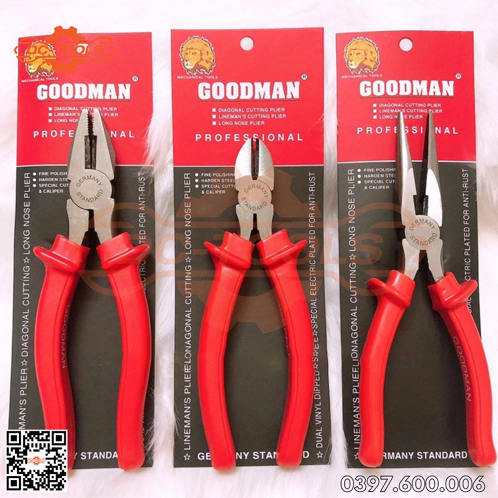 BỘ KÌM Goodman Đỏ 8&quot; CHÍNH HÃNG DCTOOLS (KHO SỈ)