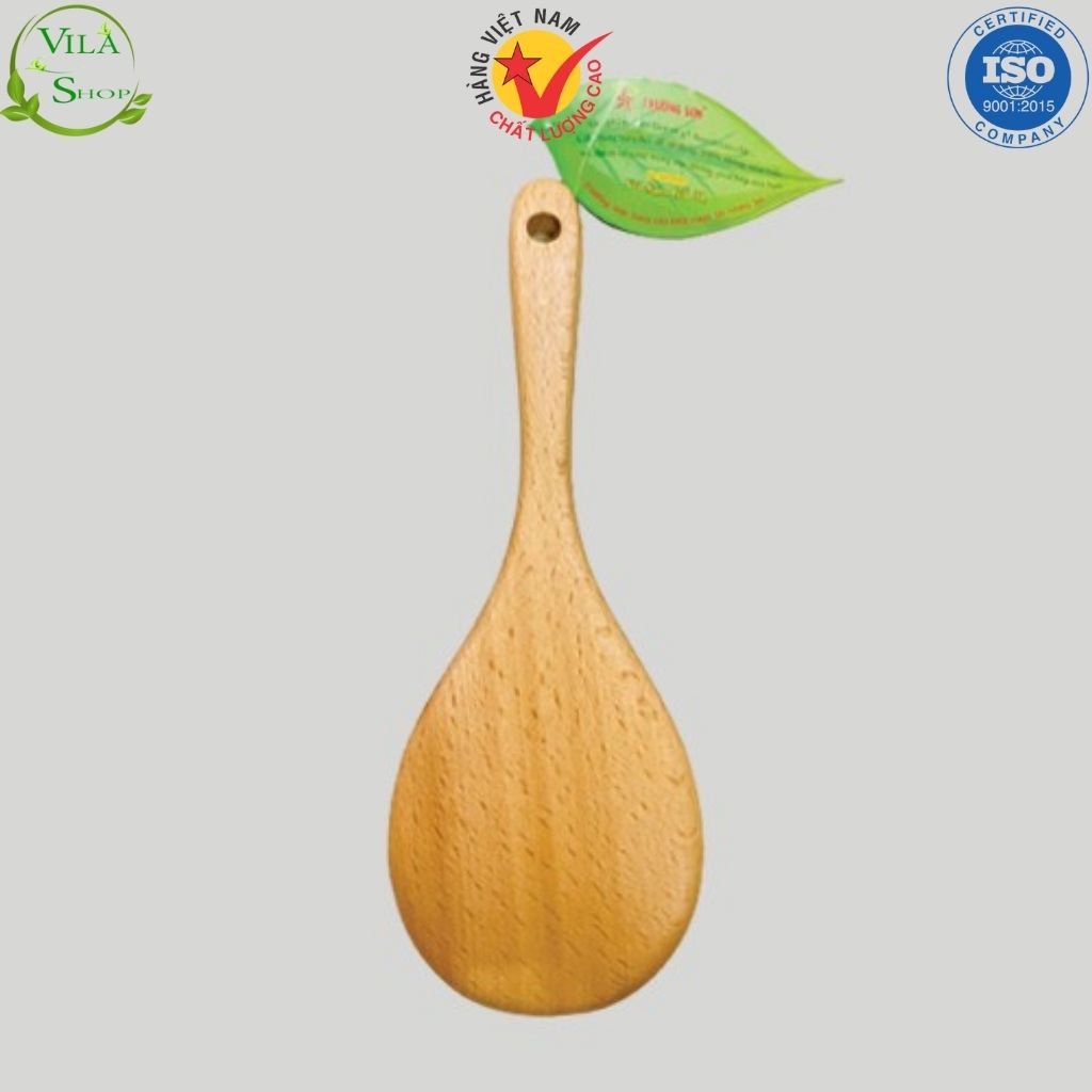 Muỗng Xới Cơm, Muôi Cơm, Thìa Xào Nấu Đồ Ăn Cán Vừa Chất Liệu Gỗ Chống Dính