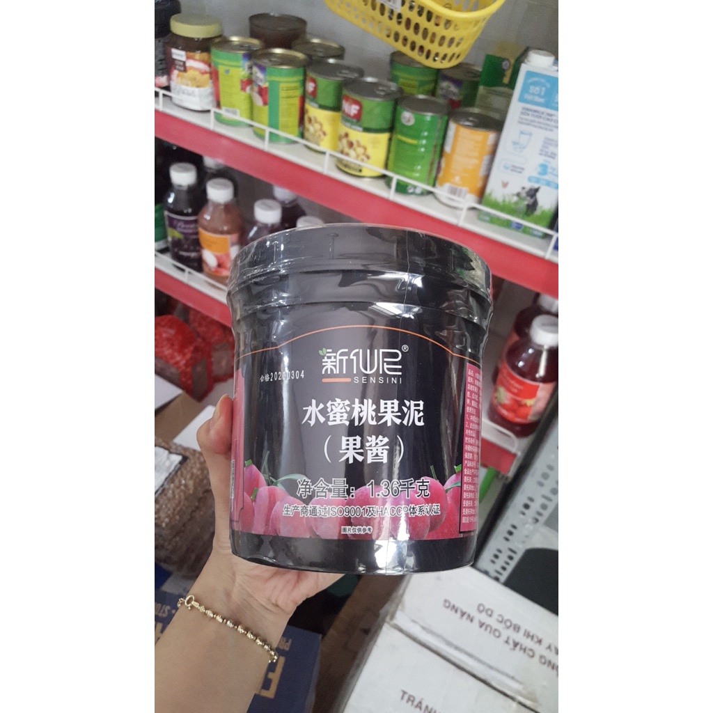Mứt Sensini 1.36kg vị Đào - Hang date 22/01/2021