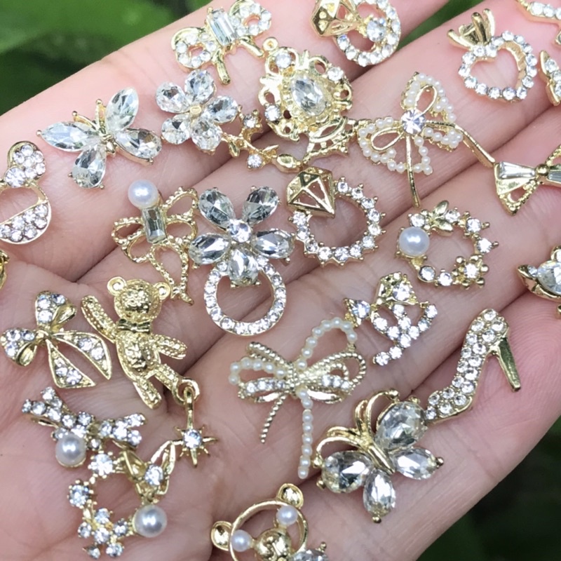 Charm nail-charm nơ hoa 2