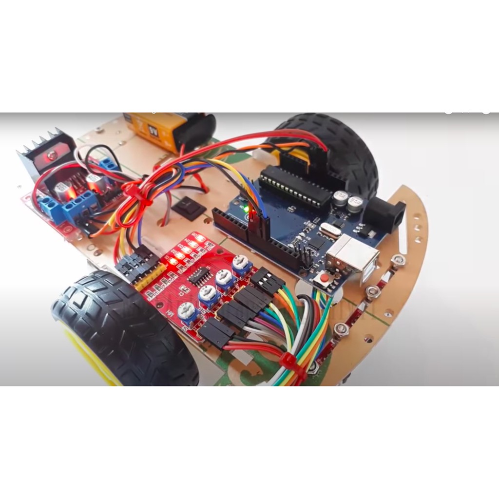 Bộ xe robot dò line arduino