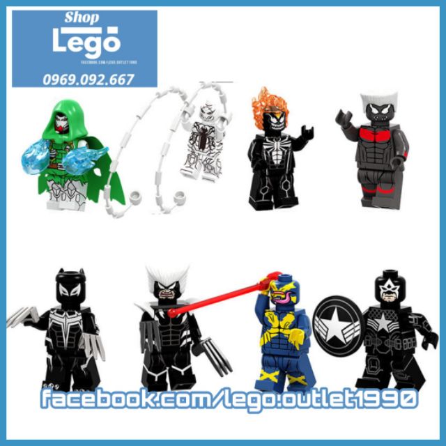 Đồ chơi Xếp hình Venom gồm Dr Doom Ghost Rider - Colossus Black Panther ...