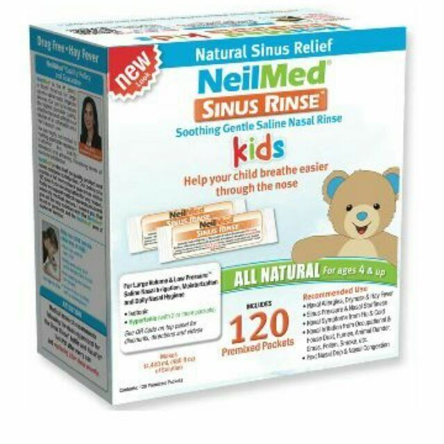 Muối rửa mũi neilmed kid 120 gói mẫu mới (có tách bán lẻ)