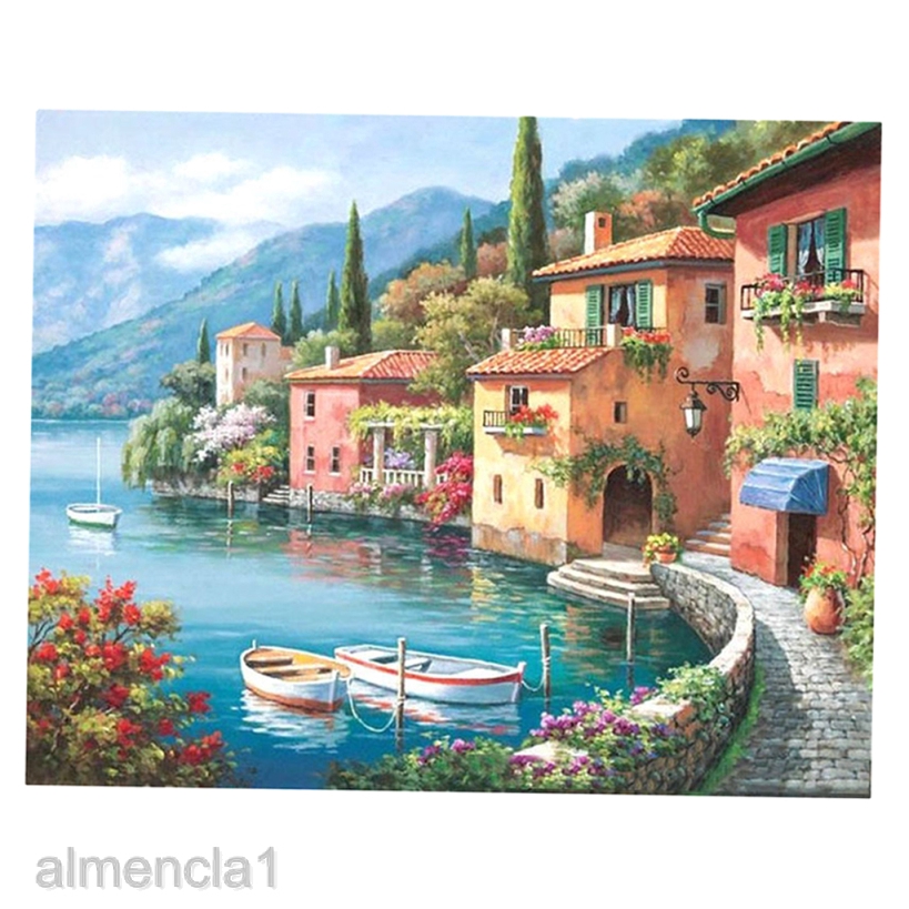 1 Set DIY Landscape Oil Painting Paint by Number Kits for Kids Adults