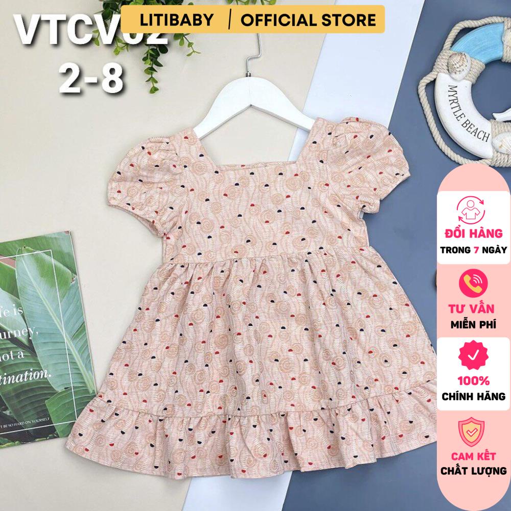 Váy litibaby cho bé gái thô cổ vuông 2/8
