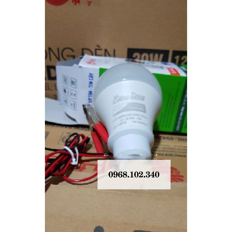 Bóng Đèn Led Kẹp Bình Ắc Quy 12V - 24V DC 9W Rạng Đông cao cấp