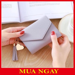 Ví da nữ cầm tay hàn quốc tua rua trái tim VN02 giá rẻ